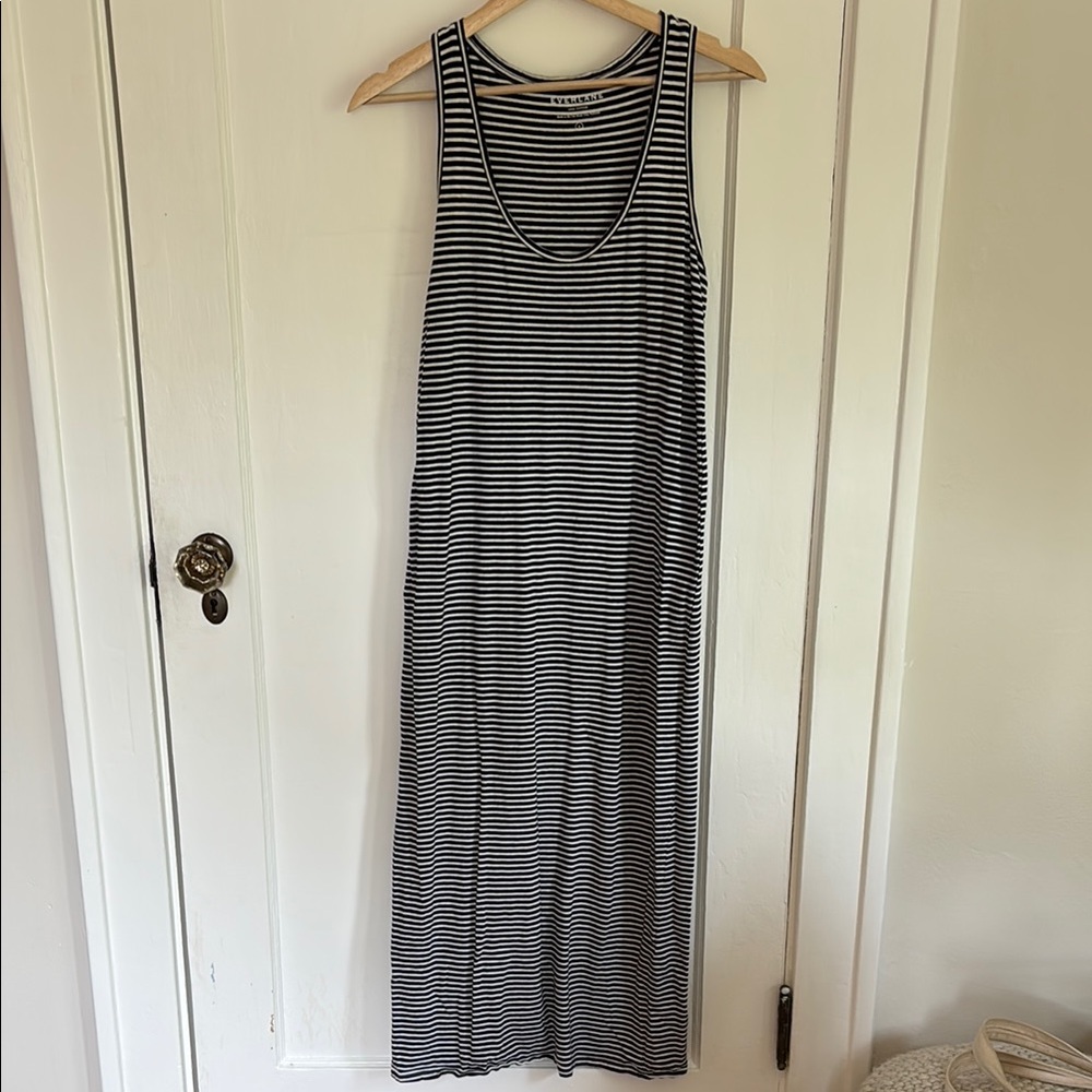 Striped Black and White Maxi Dress
